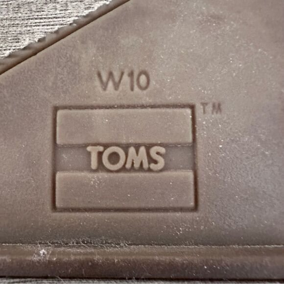 TOMS Viv Blue Slub Chambray Crossover Slide Sandals Size 10 - Picture 7 of 8